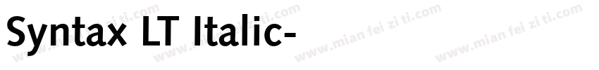Syntax LT Italic字体转换
